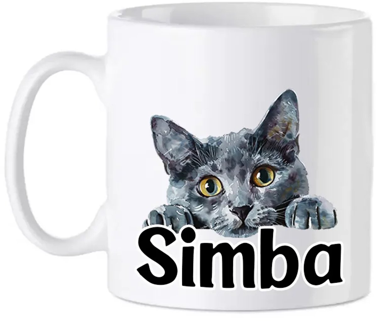 Korat mok met naam - Kattenmok - Gepersonaliseerd - Cadeautip