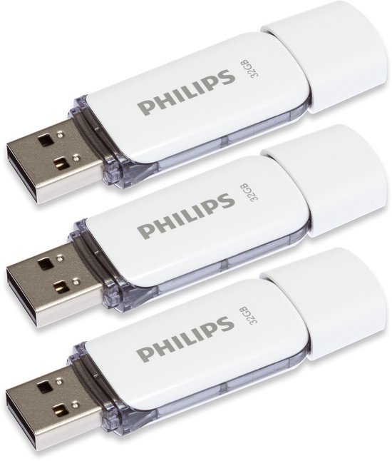 Philips FM32FD70E - USB 2.0 32GB - Snow Edition - Grijs - 3 stuks