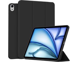 Hoes Geschikt voor Apple iPad Air 11 inch (2026, M4/2025, M3/2024, M2) - Zwart - Casemania Tri Fold Tablet Case - Beschermhoes Smart Cover