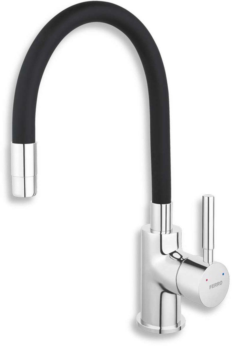 Novaservis Ferro - Keukenkraan met flexibele arm, zwart/chroom 70710,0C