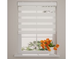 DTCH® Duo Rolgordijn - Splendid - Lichtdoorlatend - Sneeuw wit - 100 x 175 cm