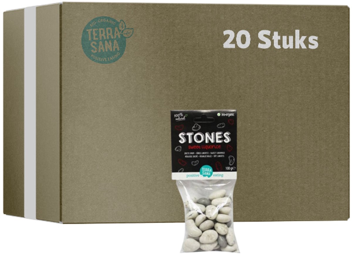 TerraSana | Zoete Drop Stones | 20 stuks | 20 x 100 gram