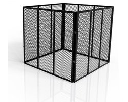 Metalen compostbak / Tuincompostbak / Bladkorf - Tuinafval - 800L - Zwart