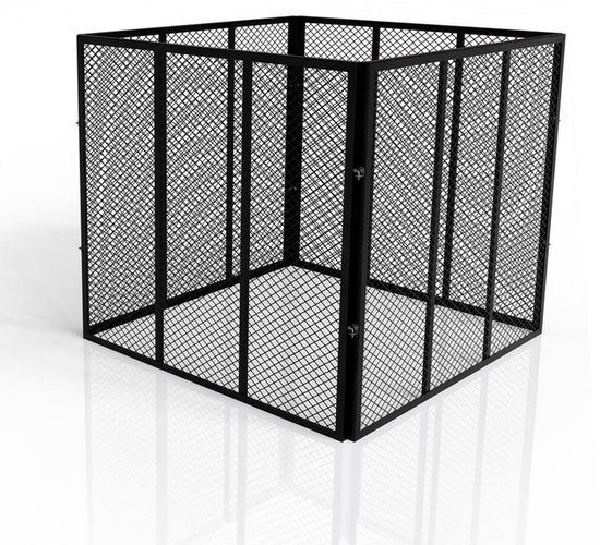 Metalen bladkorf – 800L – zwart