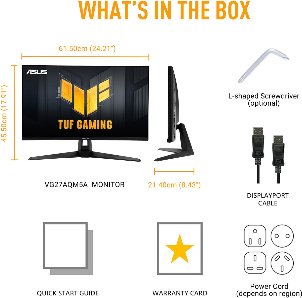 ASUS TUF Gaming VG27AQM5A QHD Gaming Monitor 300Hz - afbeelding 3