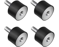 EXCITAT Schokdemper - Silent block - Buffer - Rubberen schokdemper - Geschikt voor luchtcompressoren, dieselmotoren, benzinemotoren, waterpompen