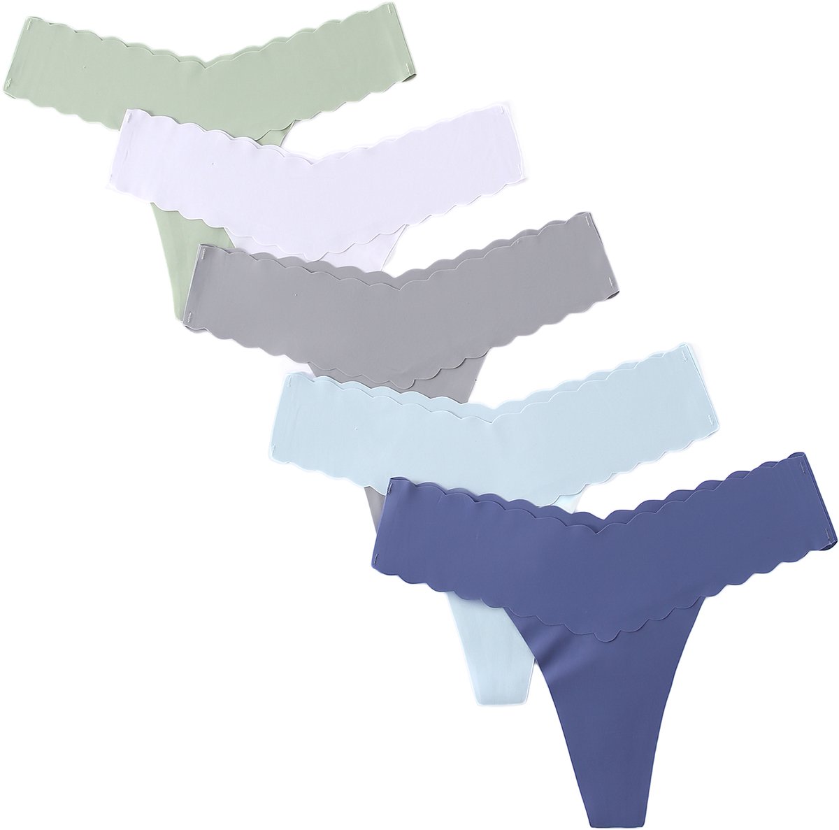 Emilie collection - string - set van 5 - Zachte microvezel – Comfortabele pasvorm - large
