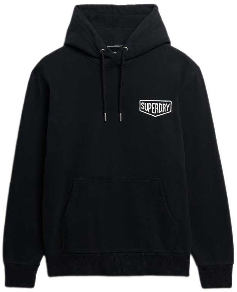Superdry Work Tab hoodie met losse pasvorm Heren Hoodies Zwart