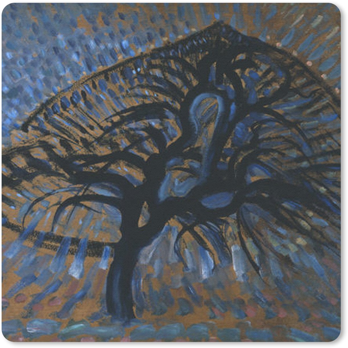 Muismat 30x30 cm - Mousepad Blauwe appelboom - Piet Mondriaan - Muismatten