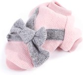 Schattige puppy kat warme trui vest strik gebreide trui jas jurk kleding trui shirt winter flanel kleine hond chihuahua yorkie hoodie kleding hondenjas (2XL, roze)