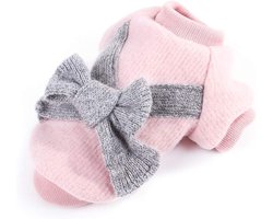 Schattige puppy kat warme trui vest strik gebreide trui jas jurk kleding trui shirt winter flanel kleine hond chihuahua yorkie hoodie kleding hondenjas (2XL, roze)