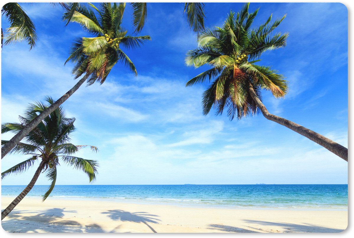 Muismat XXL 90x60 cm - Bureau onderlegger - Bureau mat Palmbomen - Strand - Zee - Bureaumat - Gaming mousepad xl - Bureaulegger groot - Computer deskmat