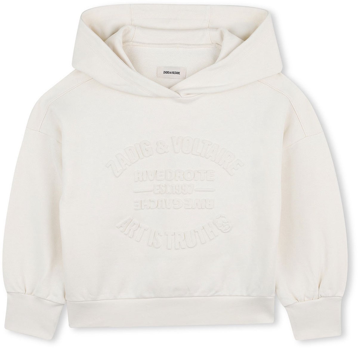 Zadig & Voltaire X60435 Truien & Vesten Kids - Sweater - Hoodie - Vest- Creme - Maat 140