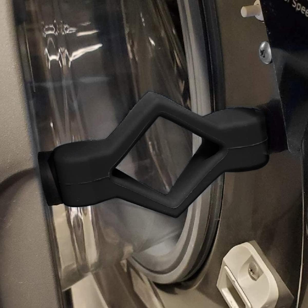 Verwijderbare deursteun voor wasmachine met voorlader, voorkomt schimmelvorming en geurvorming tijdens het drogen van de wasmachine (zwart)