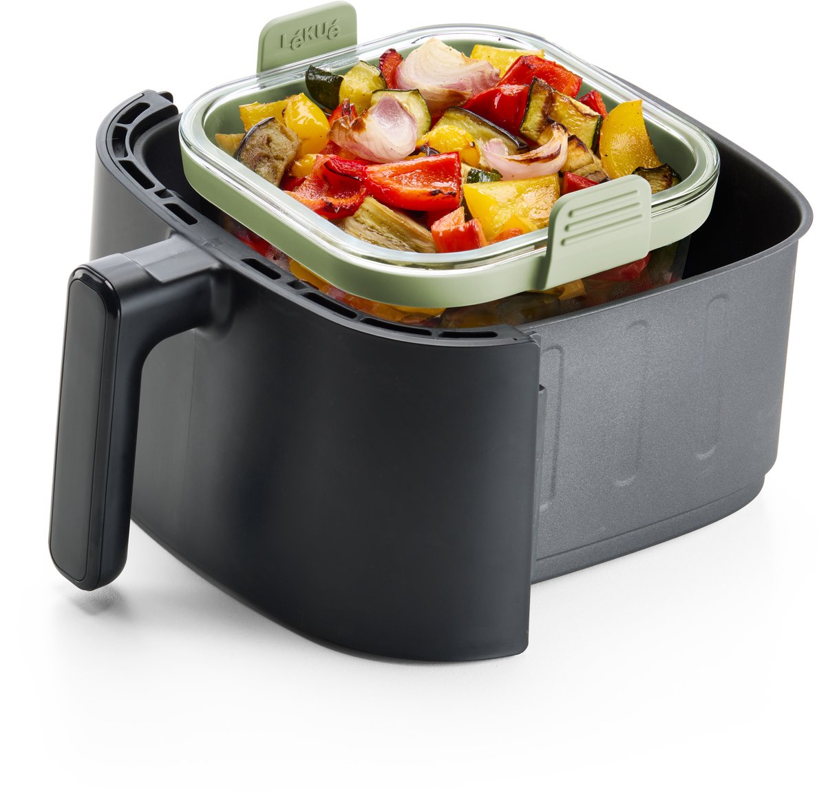Lékué Airfryer Ovenschaal Vierkant - Glas - Transparent — afbeelding 4