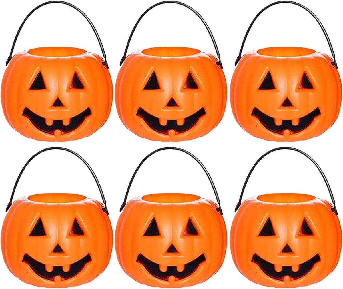 Seau à Bonbons En Forme De Citrouille Halloween - Portable Avec Anse - Pour Garçons Et Filles - Collecte De Friandises - 9