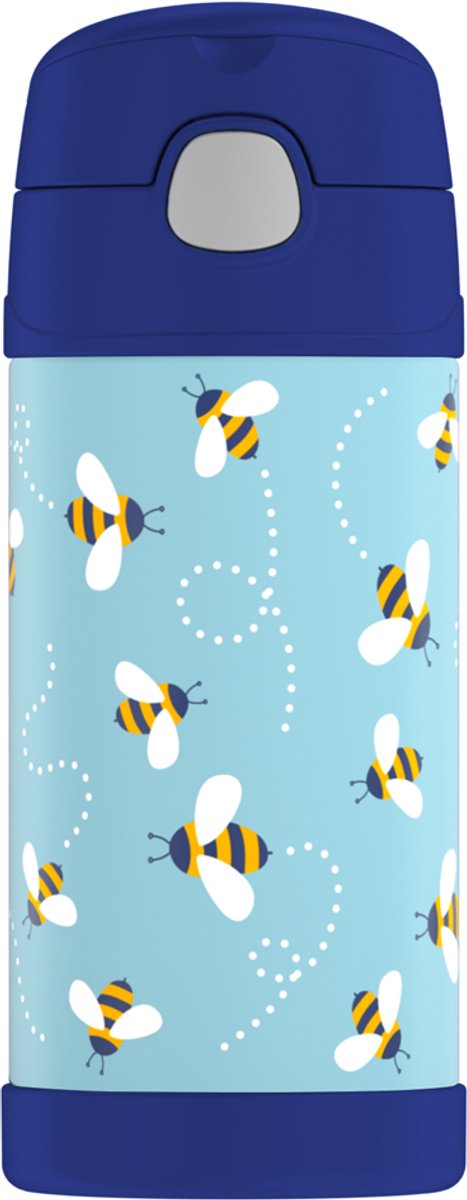 THERMOS isolerende drinkfles FUNTAINER met rietje, blauw