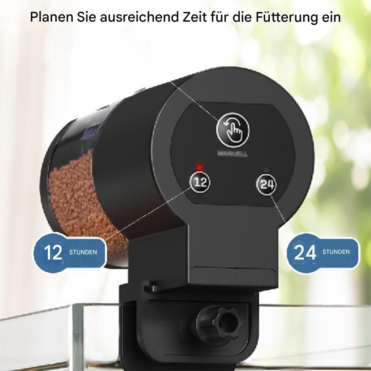 Automatische Voederautomaat - 100ml - Automatische visvoederautomaat - Visvoerdispenser met Timer - Automatische vissenvoerder - Aquariumvoederautomaat - Vochtbestendige - Vissen Visvoer Voer Automaat - voor koi, betta's, guppy's en schildpadden thumbnail 2