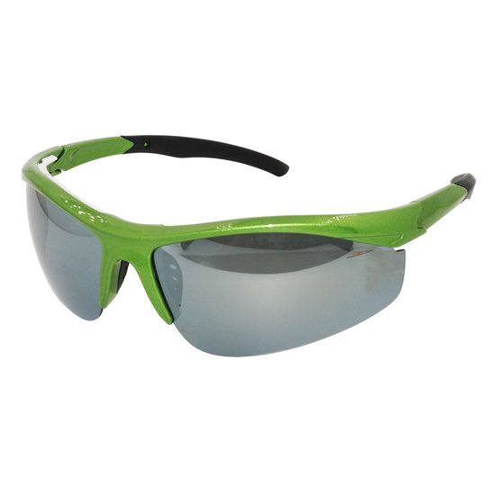 WK Premium TR90 Sport Zonnebril - Metallic Groene TR90 Frame met Zachte Neus- & Oorpads - Gepolariseerde TAC UV400 Lenzen met Zilveren REVO Coating - Comfort & Stijl voor Onderweg van WK Premium — afbeelding 2