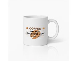 "Koffie De Belangrijkste Maaltijd Van De Dag" Grappige Koffiemok – Perfect Cadeau Voor Koffieliefhebbers