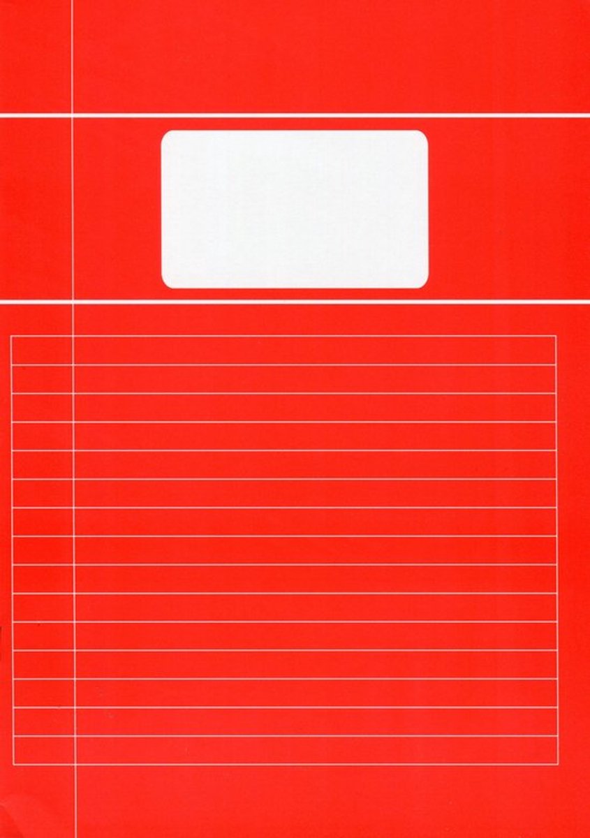 Benza - Basic Schriften Lijn A4 - Rood - 5 stuks