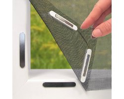 Raamhor - 130x150Cm - met Magnetische Bevestiging - Universele Raam Hor - Muggengaas Magneet - Magnetische Hor Voor Ramen - Geen Boren en Schroeven - Horgaas Inkortbaar - Veelzijdig en Gemakkelijk te Monteren - Zwart