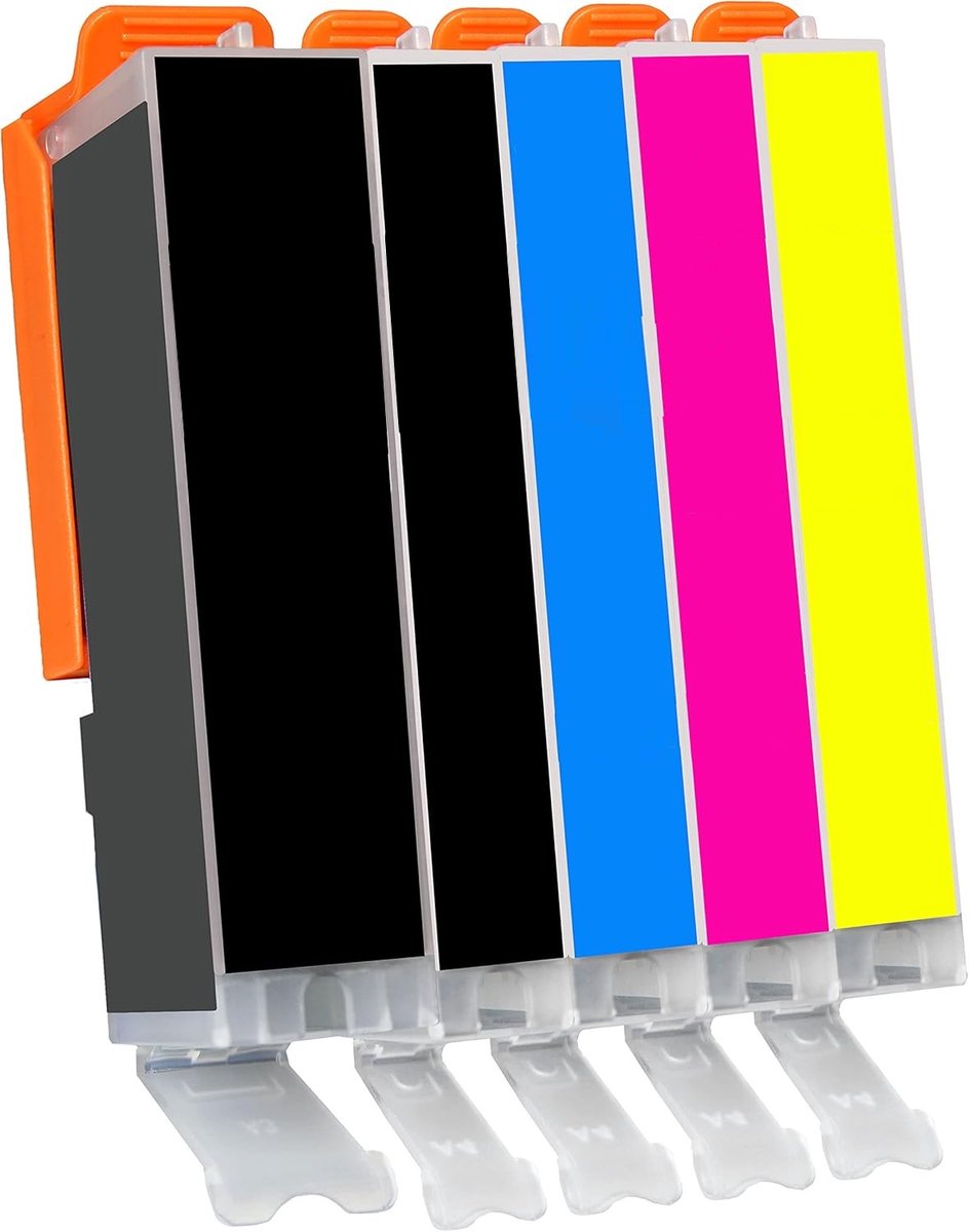 Multipack compatible inktcartridges (5 cartridges) geschikt voor Canon Pixma MG5700 MG5750 MG5751 MG5752 MG6800 MG6850 MG6851 MG6852 MG7750 TS5050 TS5051 TS5055 TS6050 TS8050 TS9050 TS9055