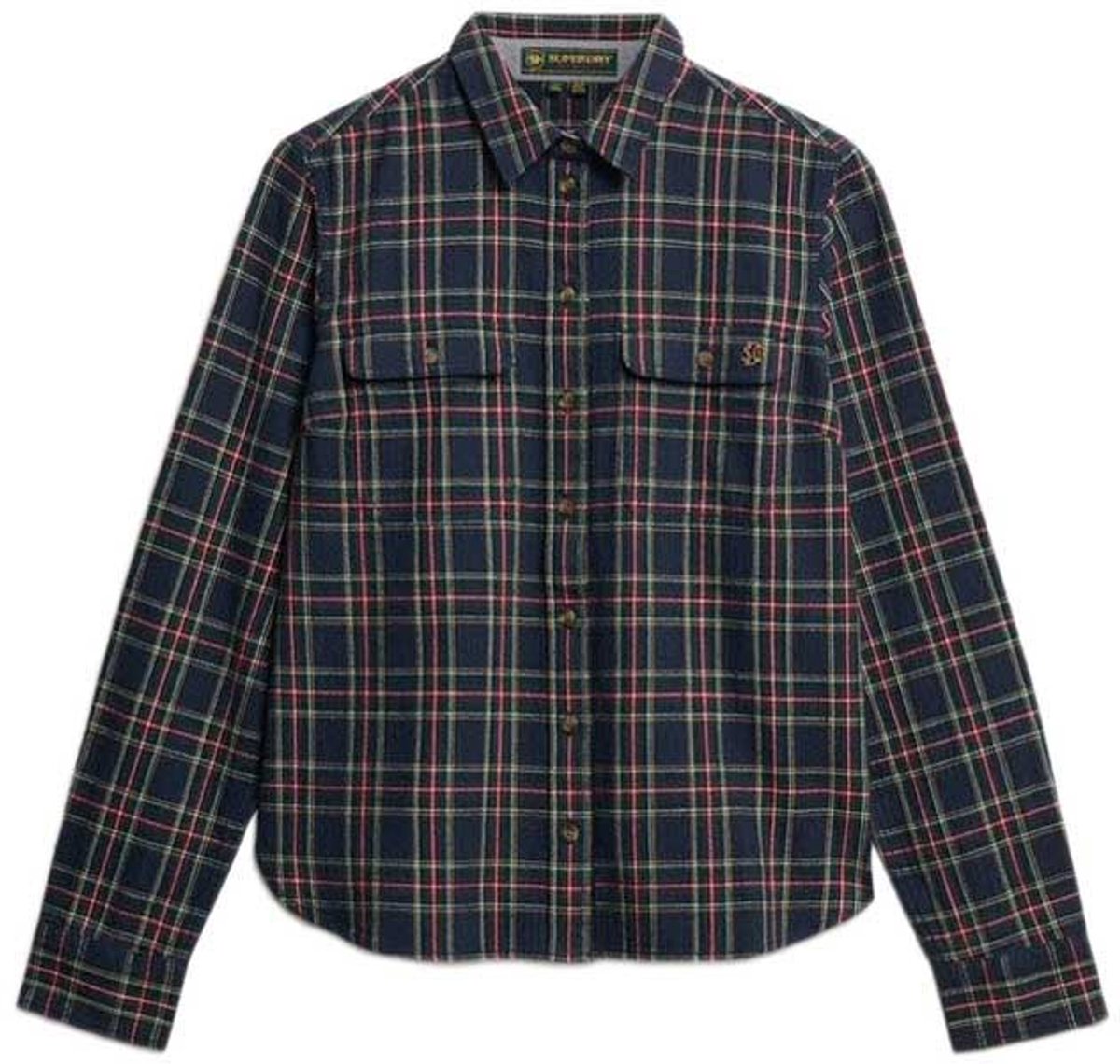 Superdry Lumberjack Geruite Flanellen Overhemd Dames Shirts Marine/gele Ruit
