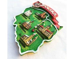 3D Polska Polen kaart stijl souvenir koelkast magneet, Huis & keuken decoratie ambachtelijke, Polen koelkast magneet