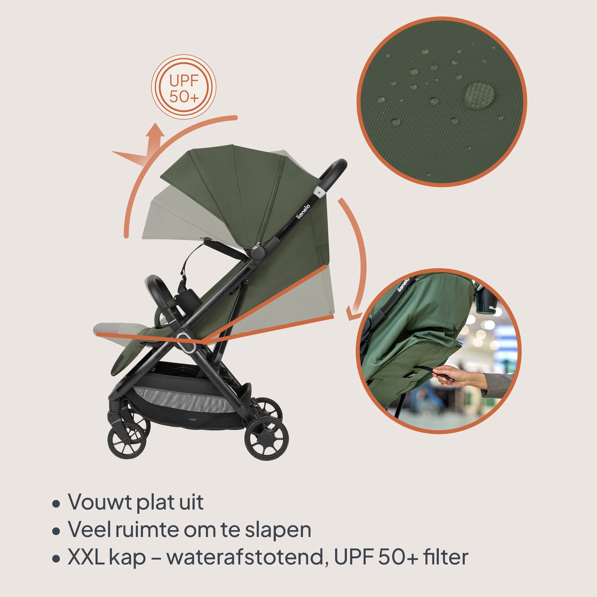 Lionelo Bess - Compacte Reiskinderwagen thumbnail 3
