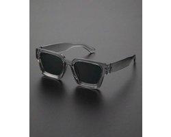 Zonnebril Vrouwen Mannen Trendy Vierkante Grijs Tinten Tortie Frame Mode 90 S Bri