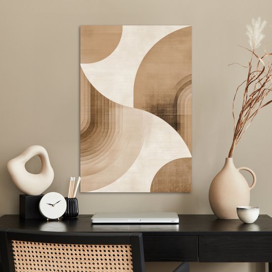 Affiche 60x90 cm - Rétro - Géométrique - Tons terre - Posters - Décoration chambre - Décoration murale salon - Décoration murale chambre