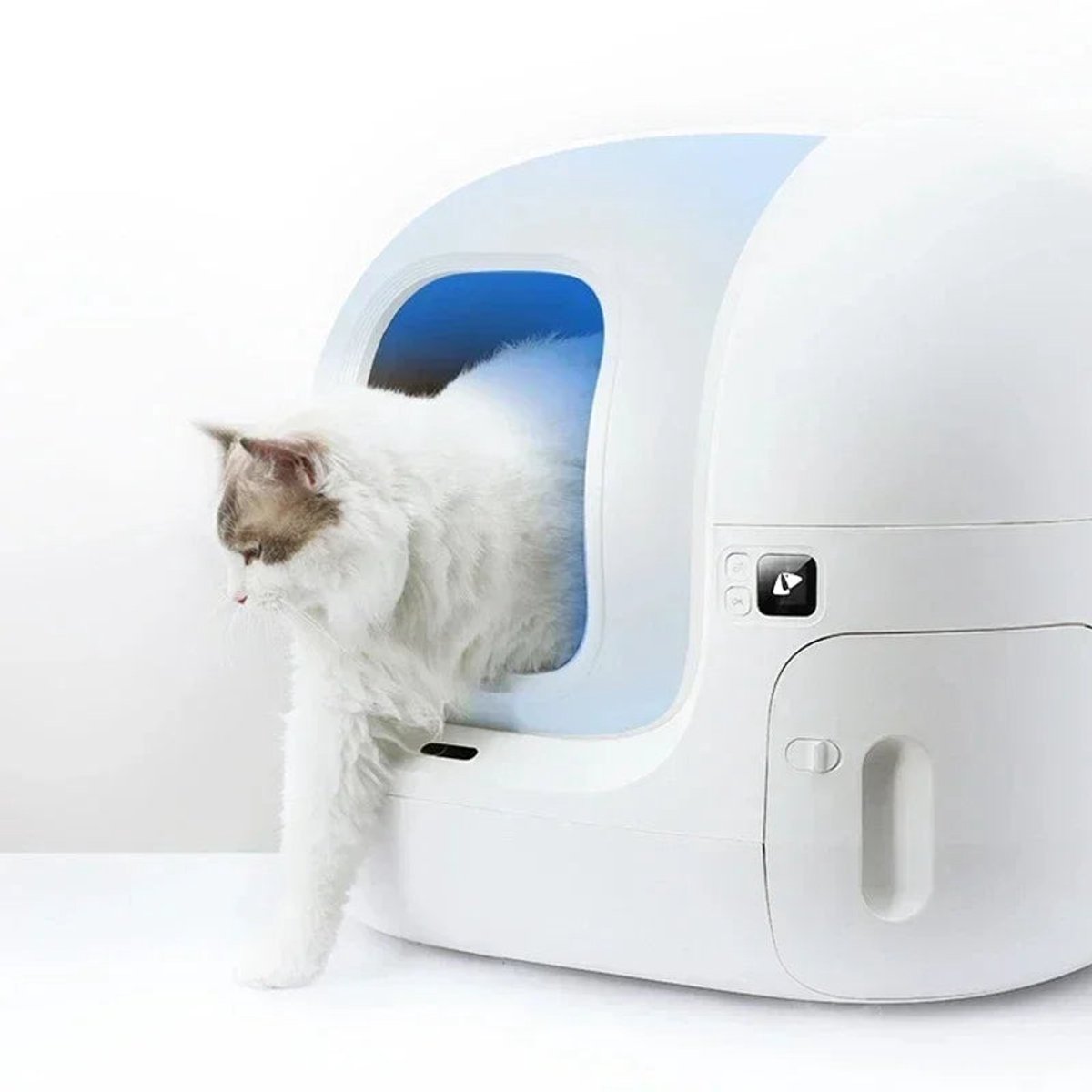 Slimme Kattenbak – Automatische Kattenbak – Zelfreinigende Kattenbak – App-gestuurde Kattenbak – Geurvrije Kattenbak – Grote Inhoud 7,6L – Veilig Met Sensoren
