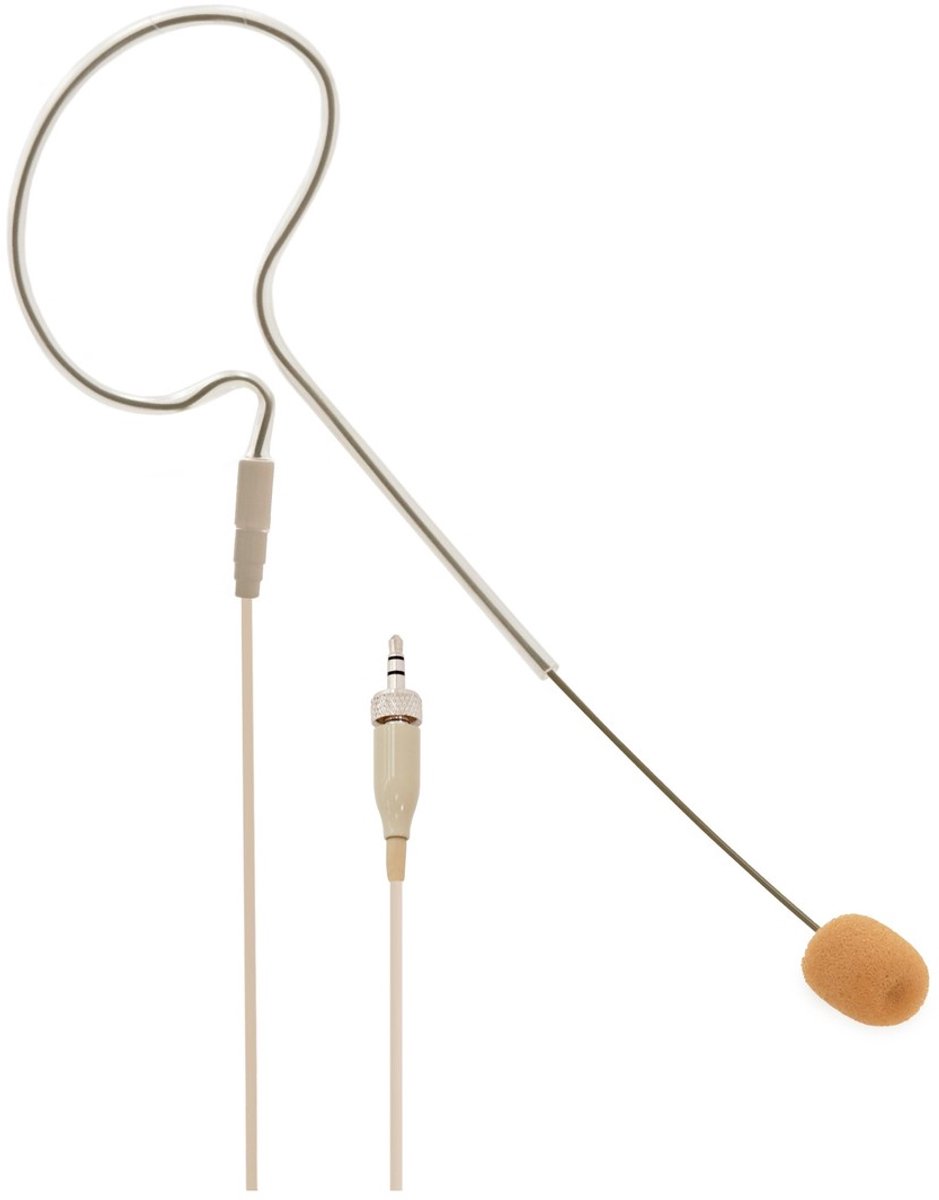 SubZero Enige Oorhoofdtelefoon Mic, Compatibel met Sennheiser systemen, Tan