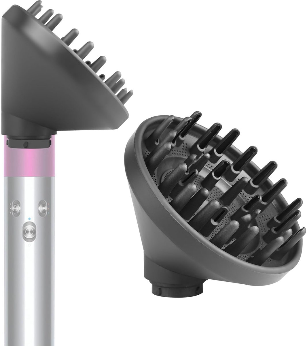 Geschikt voor Dyson Airwrap HS01/05-Diffuser-opzetstuk - Kan worden omgezet in een föhn-diffusermondstuk, grijs