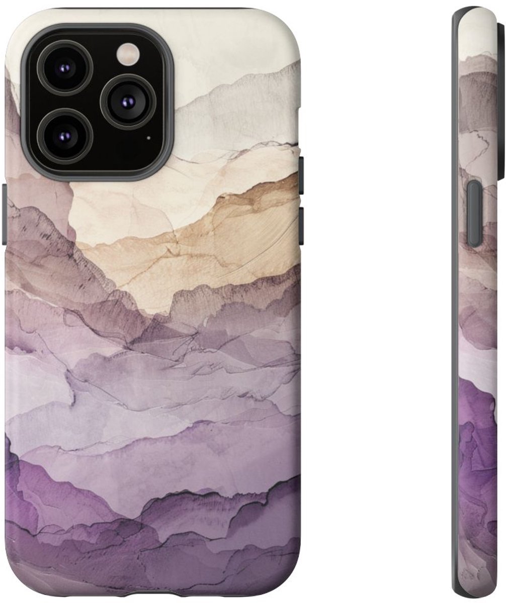Gelaagde Abstracte Geologie Kunst – Telefoonhoesje Geschikt voor iPhone 14 Pro Max