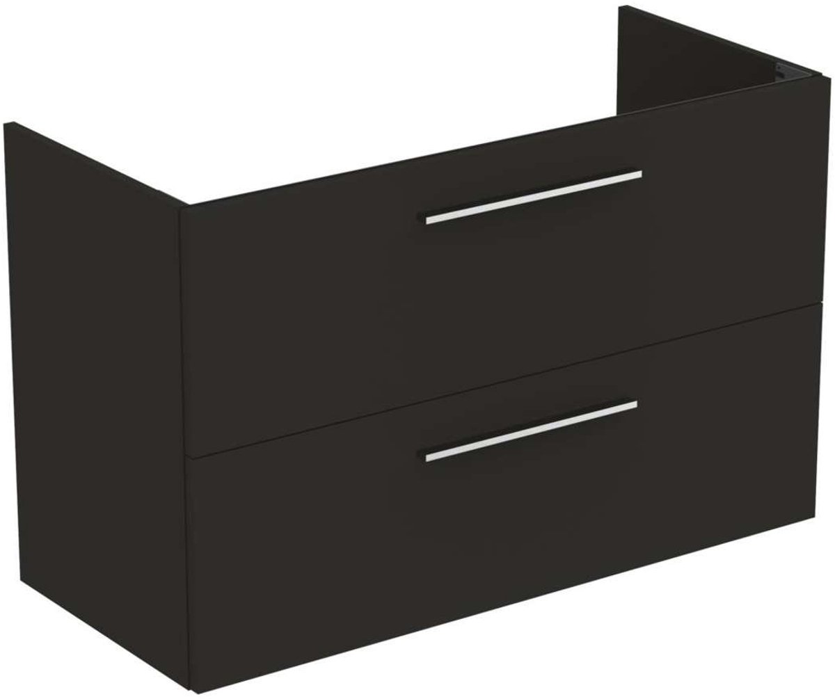 Ideal Standard i.Life A - Wastafelonderkast, 100x44x63 cm, 2 laden, mat carbon grijs T5257NV