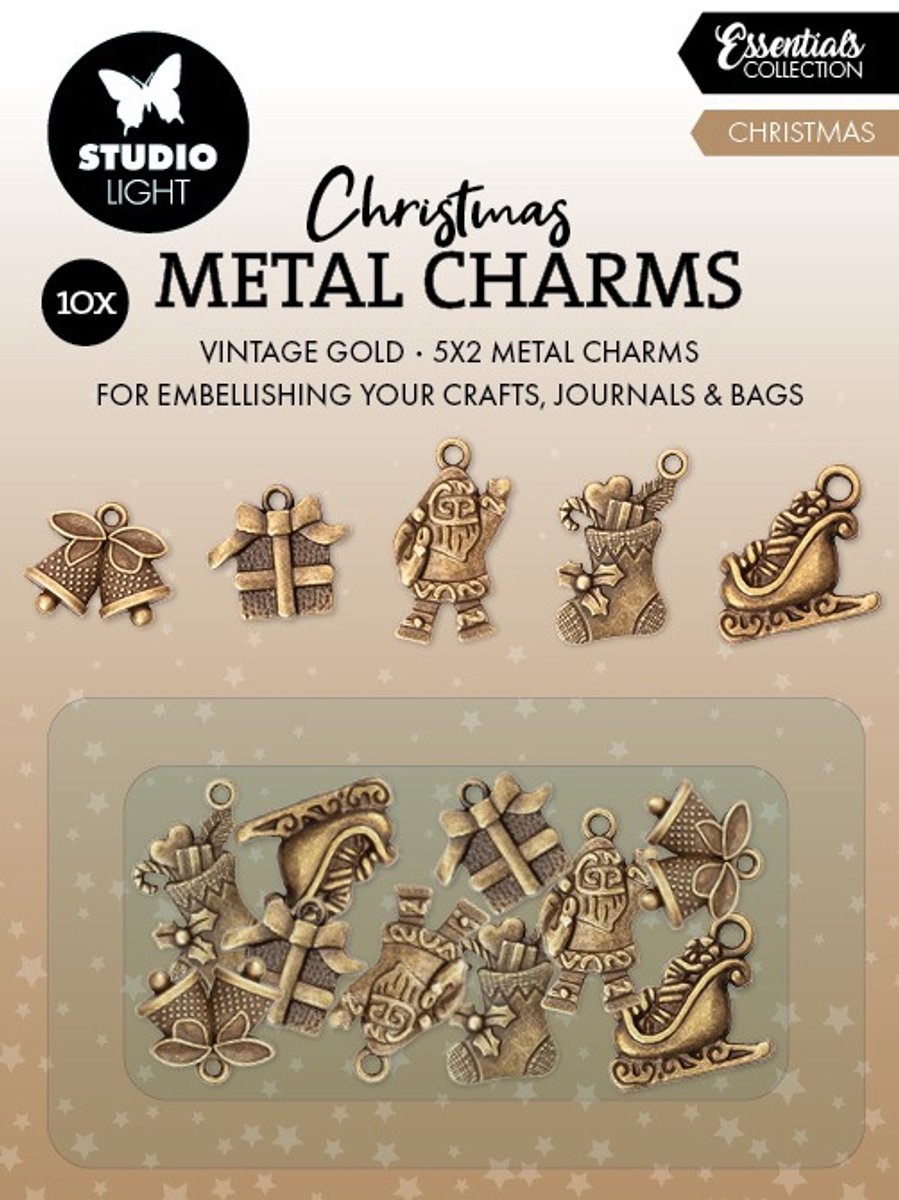 Metal charms Christmas elements - Essentials nr. 08