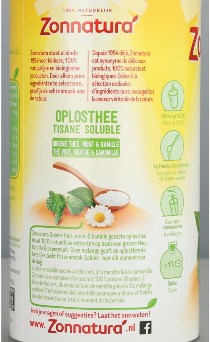 Zonnatura - Thee Groen Oplossing - 6 x 200 gr - Voordeelverpakking