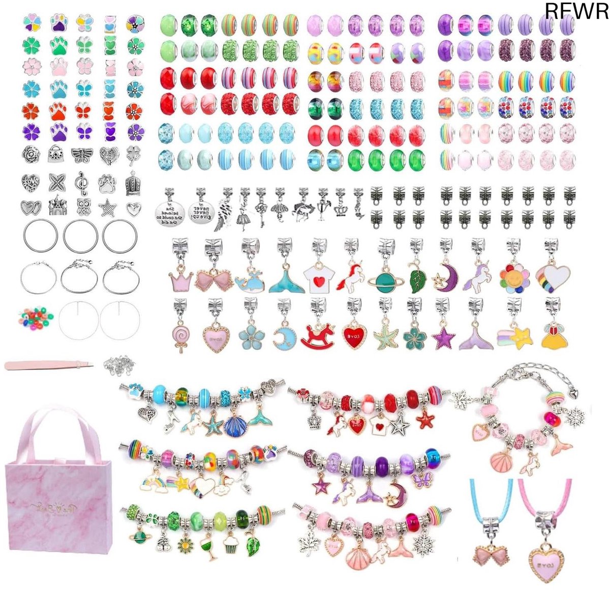 RFWR® DIY Bedelarmbanden Kraalset voor Meisjes - Knutselset voor Kinderen