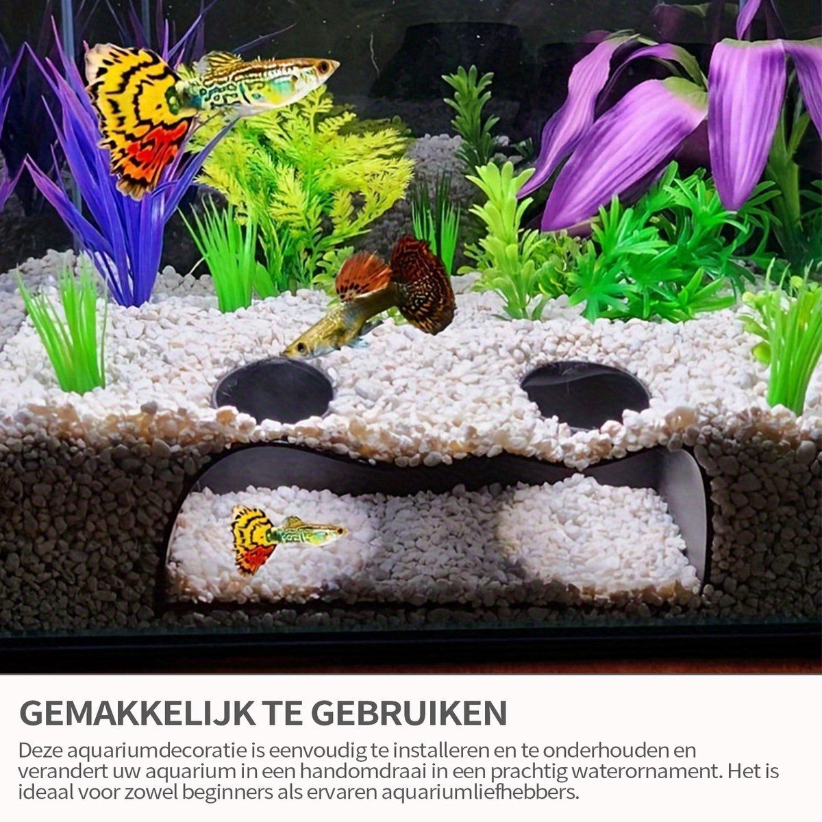 Aquarium Cave - Fish Tank Tunnel Decoratie, Garnalen Shelter Habitat