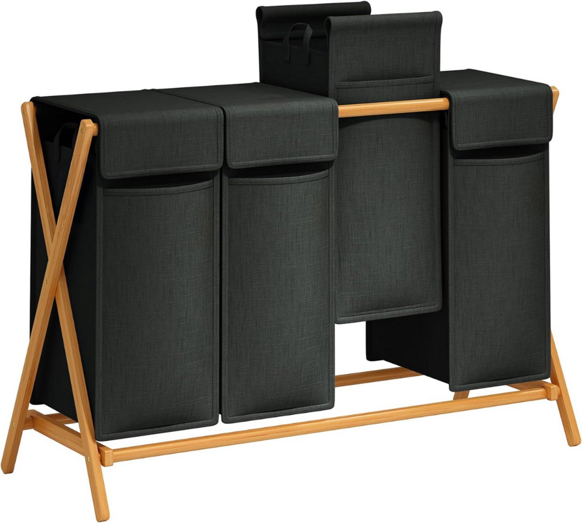 CLGP® Wassorteerder 4 Vakken - Wasmand - 200L - Grijs