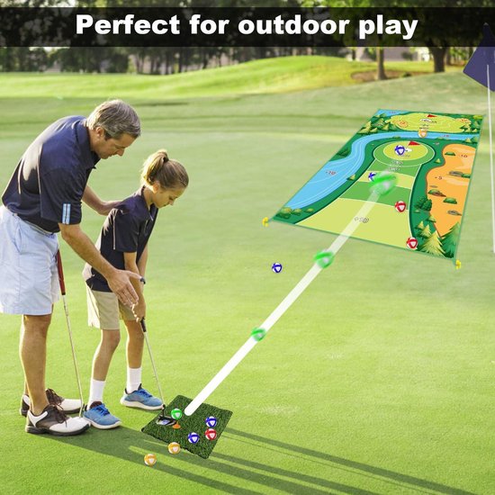 Allecto Plus - Golfmatset 120x180cm voor Indoor Golfspel - Chipping & Minigolf - Wasbaar - Golfaccessoires voor Familie & Kinderen - Speloefening van Allecto Plus — afbeelding 3