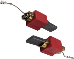 Multaparts® koolborstelset geschikt voor Miele wasmachine | In houder | Afmetingen van de koolborstel 10 x 4 mm | Alternatief voor 4297410, 4297411, 4297412, 4297413