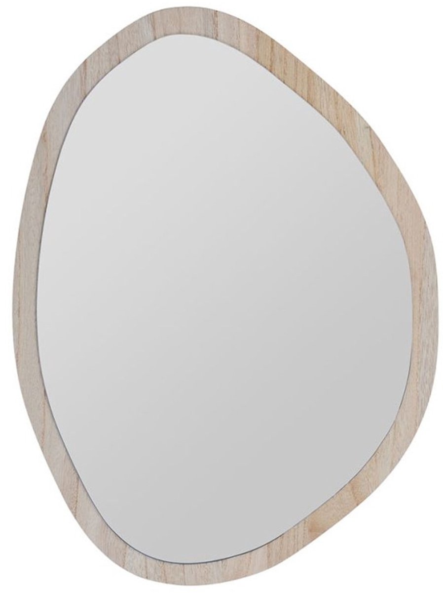 Ostaria Wandspiegel Flow - blank hout - organische vorm - 44 x 60 cm - wanddecoratie spiegels