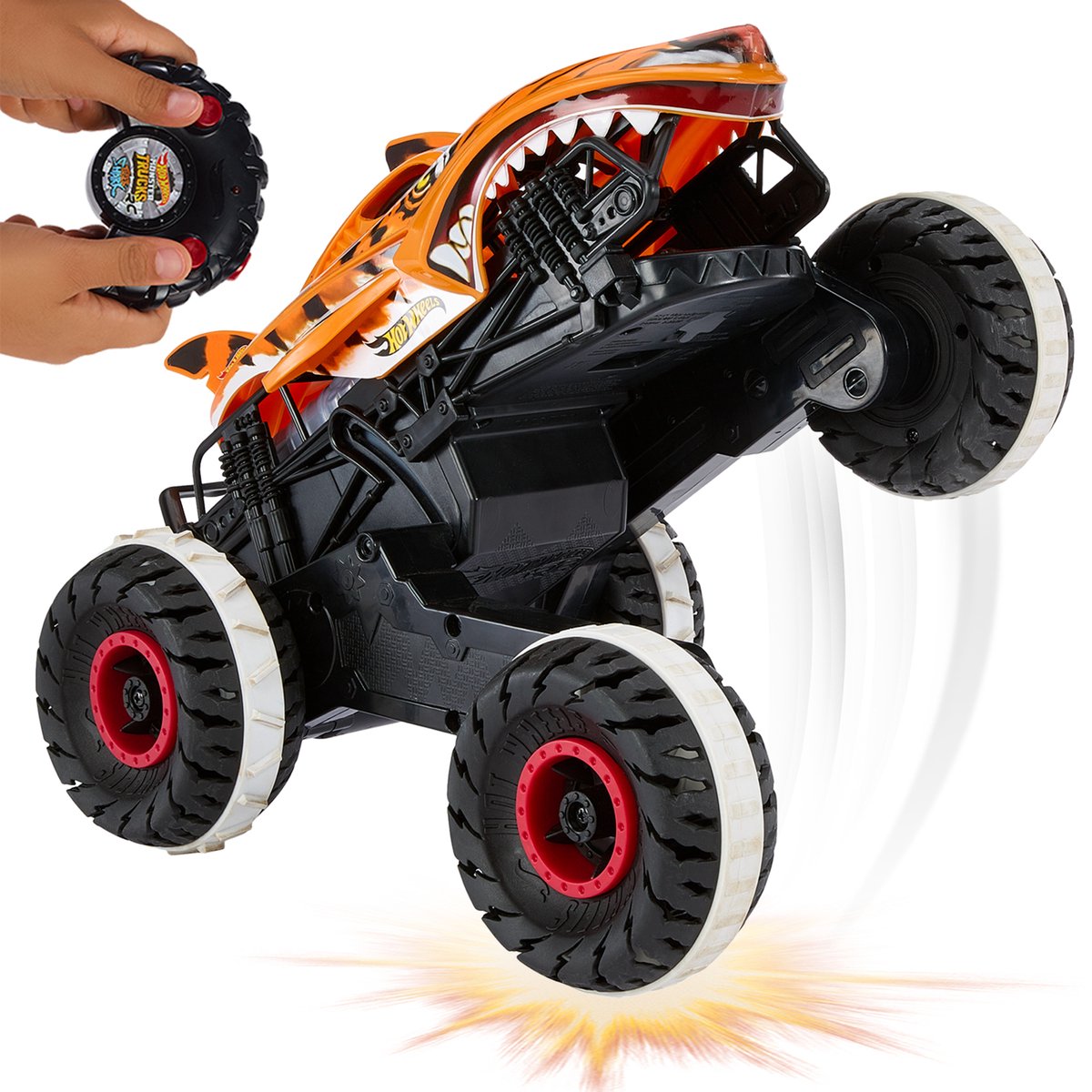 Hot Wheels Monster Trucks Unstoppable Tiger Shark - Raceauto — afbeelding 13