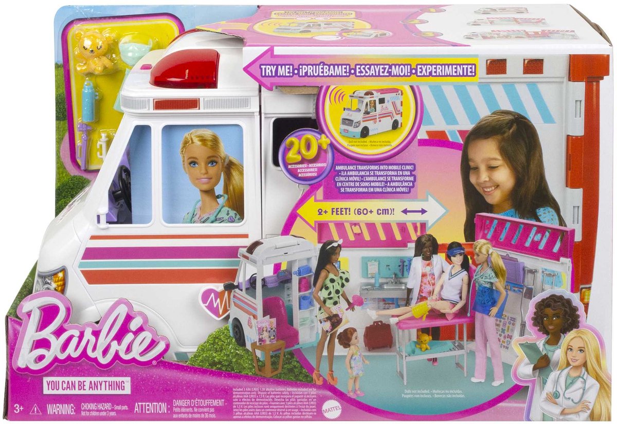 Barbie You Can Be Anything - Barbie Ambulance - Met licht en geluid — afbeelding 9