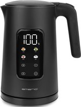 Bouilloire Emerio avec contrôle de température 1,7 litre - Commande tactile et rotation à 360° - 40°C pour les aliments de bébé - Fonction maintien au chaud - Bouilloire électrique 2200 W - WK-132229 - Zwart