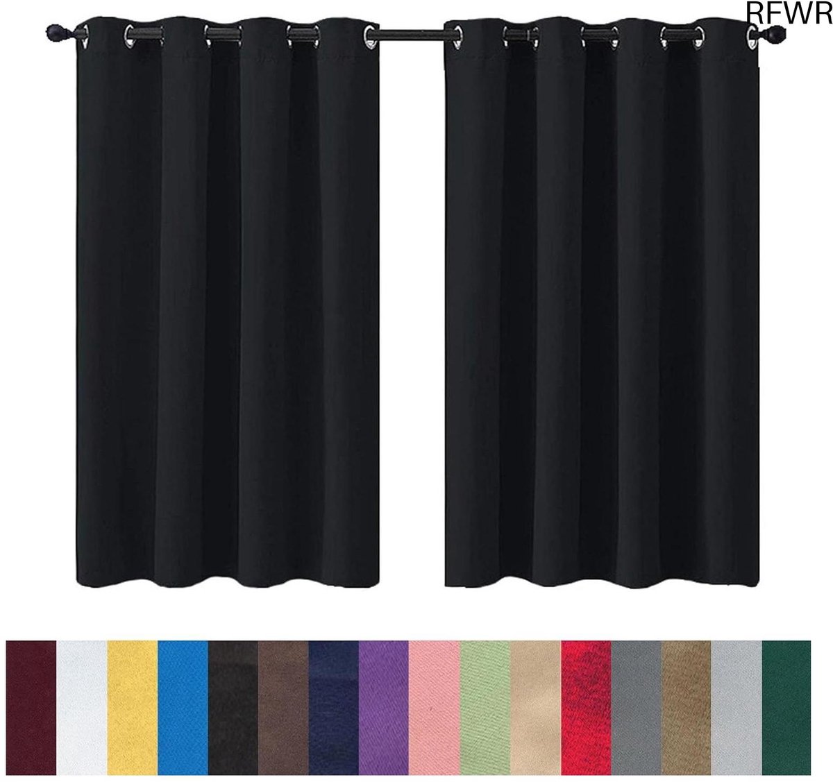 RFWR® Verduisterende Gordijnen 270 x 60 cm met Ringen - Zacht, Duurzaam en Energiezuinig