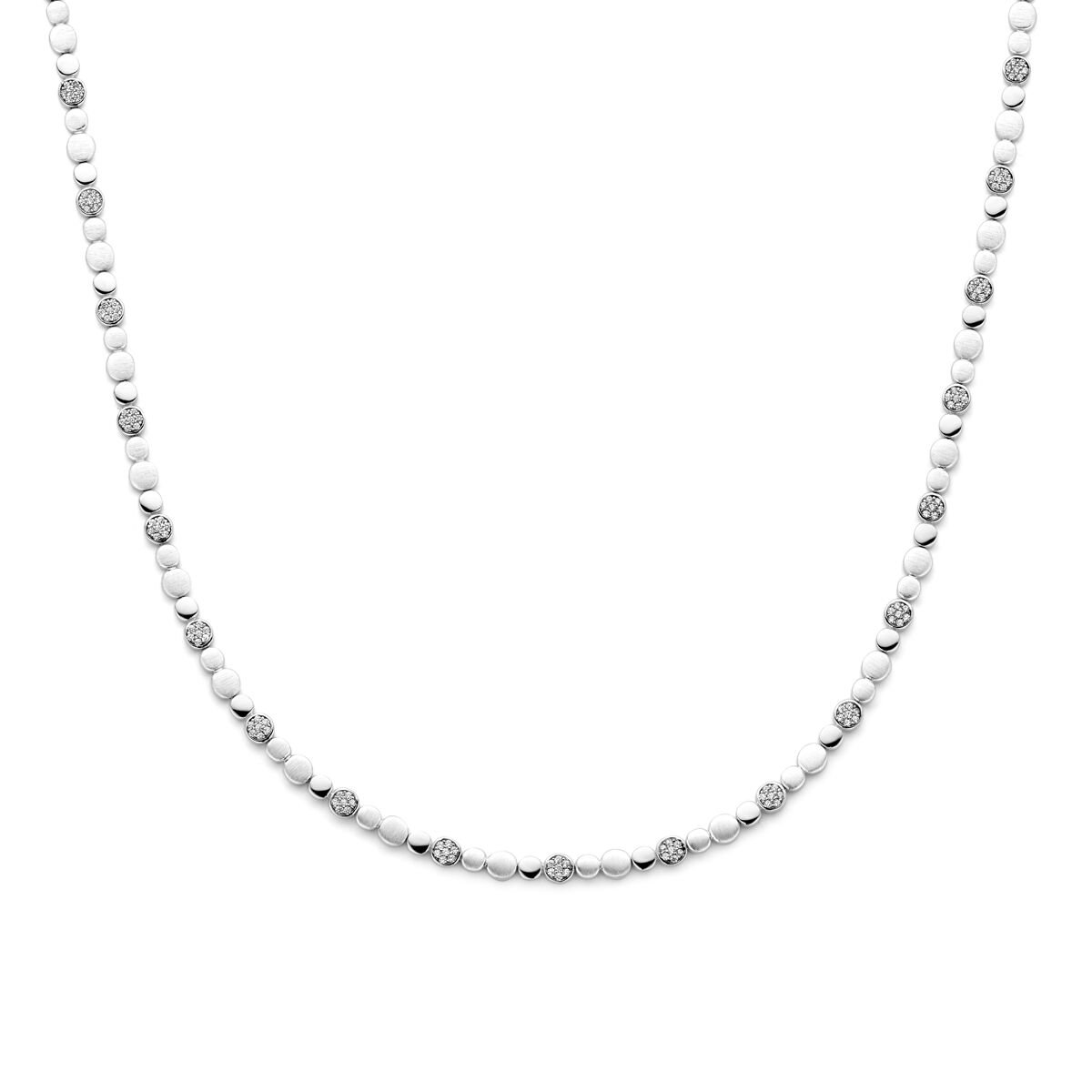 Collier zirkonia poli/mat 5,1 mm 45 cm